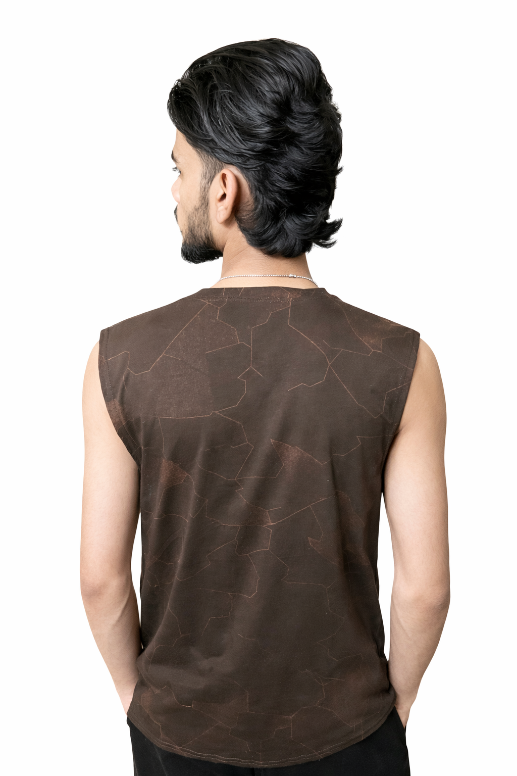 Aura Imports Premium Brown Sleeveless T-Shirt – Minimal Luxury Edition