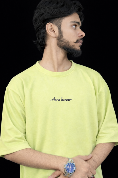 AURA IMPORT DOWN SHOULDER SABR BACK PRINT OVERSIZED