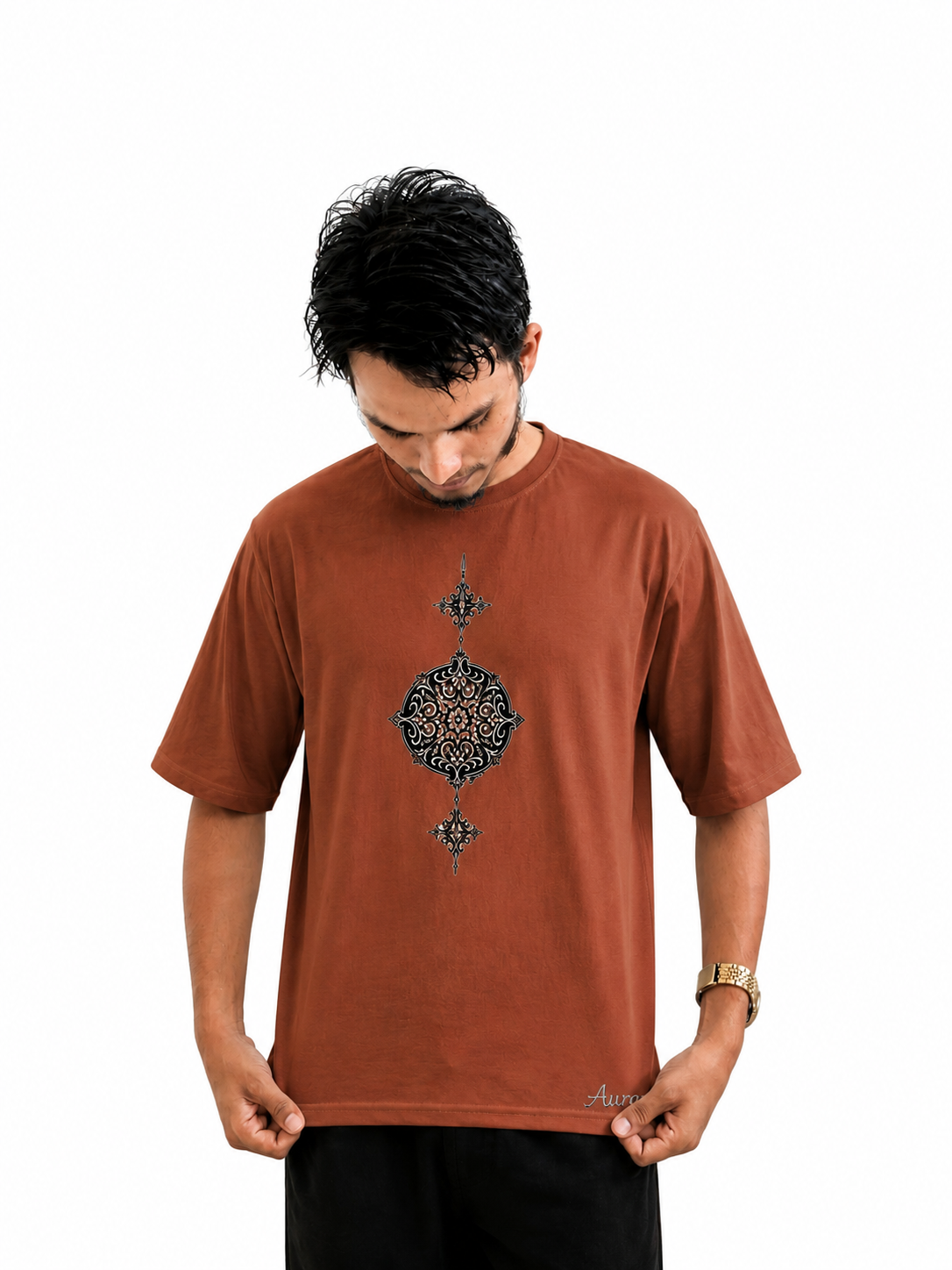 Royal Sigil Oversized T-Shirt (Brown)