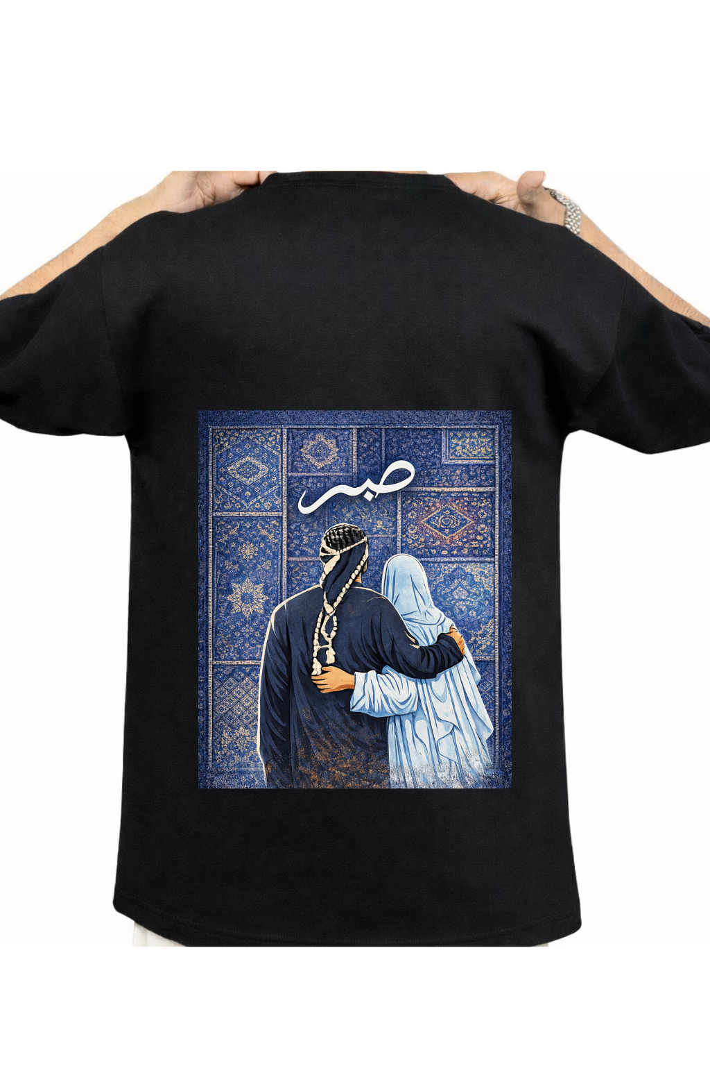 AURA IMPORT DOWN SHOULDER SABR BACK PRINT BLACK COLOUR