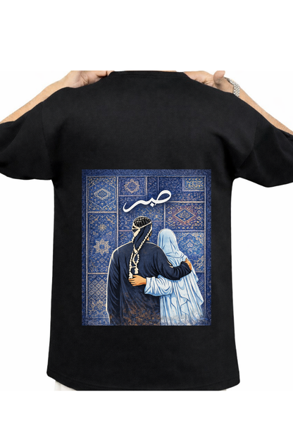 AURA IMPORT DOWN SHOULDER SABR BACK PRINT BLACK COLOUR